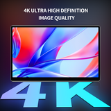 4K UHD Portable Monitor for Daily Work or Game Scene Display/15.6 Inch Touchscreen/Built-in Dual Speakers/Support for Type-c,HDMI Signals