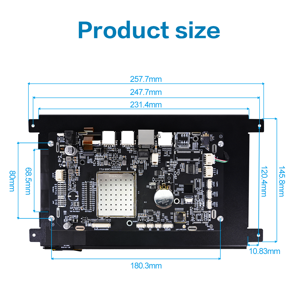 10.1 Inch Android Industrial Computer/FHD 1920*1080P Screen/Support for MIPI,LVDS,USB and Other Signals/Support for Secondary Development/Provide Source Code