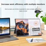 Portable Monitor for Business or Games/ with Magnetic Leather Case/1920*1080P  FHD/HDMI, 2 Type-C Ports