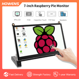 Écran tactile Raspberry Pi 7 pouces, écran IPS 1024 x 600 portable, double haut-parleur USB HDMI, moniteur d'ordinateur compatible avec Raspberry Pi 3b+/Raspberry Pi 4b/Windows/pas de pilote