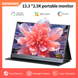 Portable Monitor for Daily Work or Game Scene Display/13.3 Inch FHD Screen with Magnetic Leather Case/Audio,MINI HDMI,3 Type-C Ports/VESA