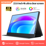 4K Portable Monitor/15.6 Inch Screen/ with Magnetic Leather Case HDMI Port ,2 Type-C Ports, OTG Port/VESA